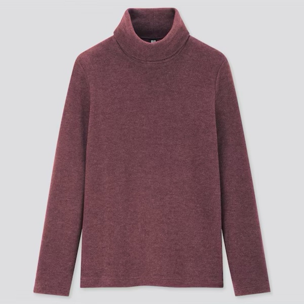 UNIQLO HEATTECH Fleece Turtleneck Long-Sleeve T-Shirt